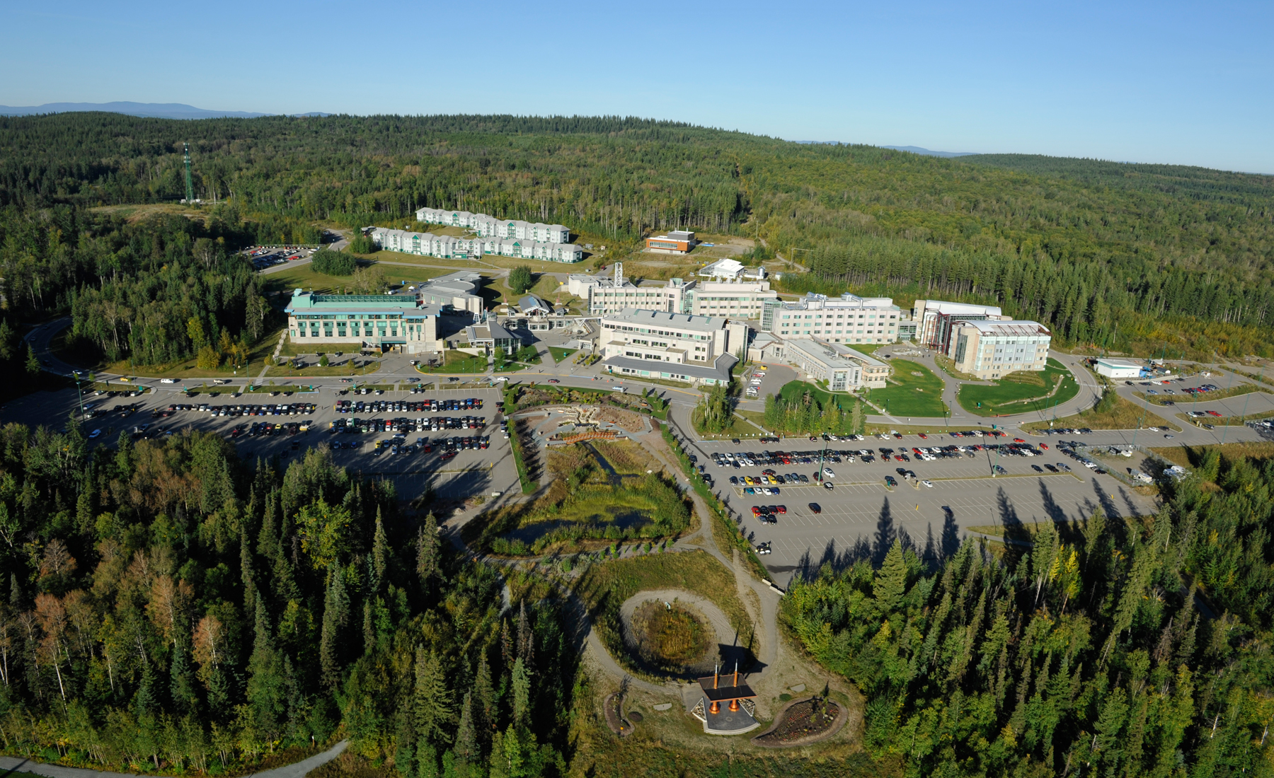 UNBC Campus on 550 hectares of campus grounds