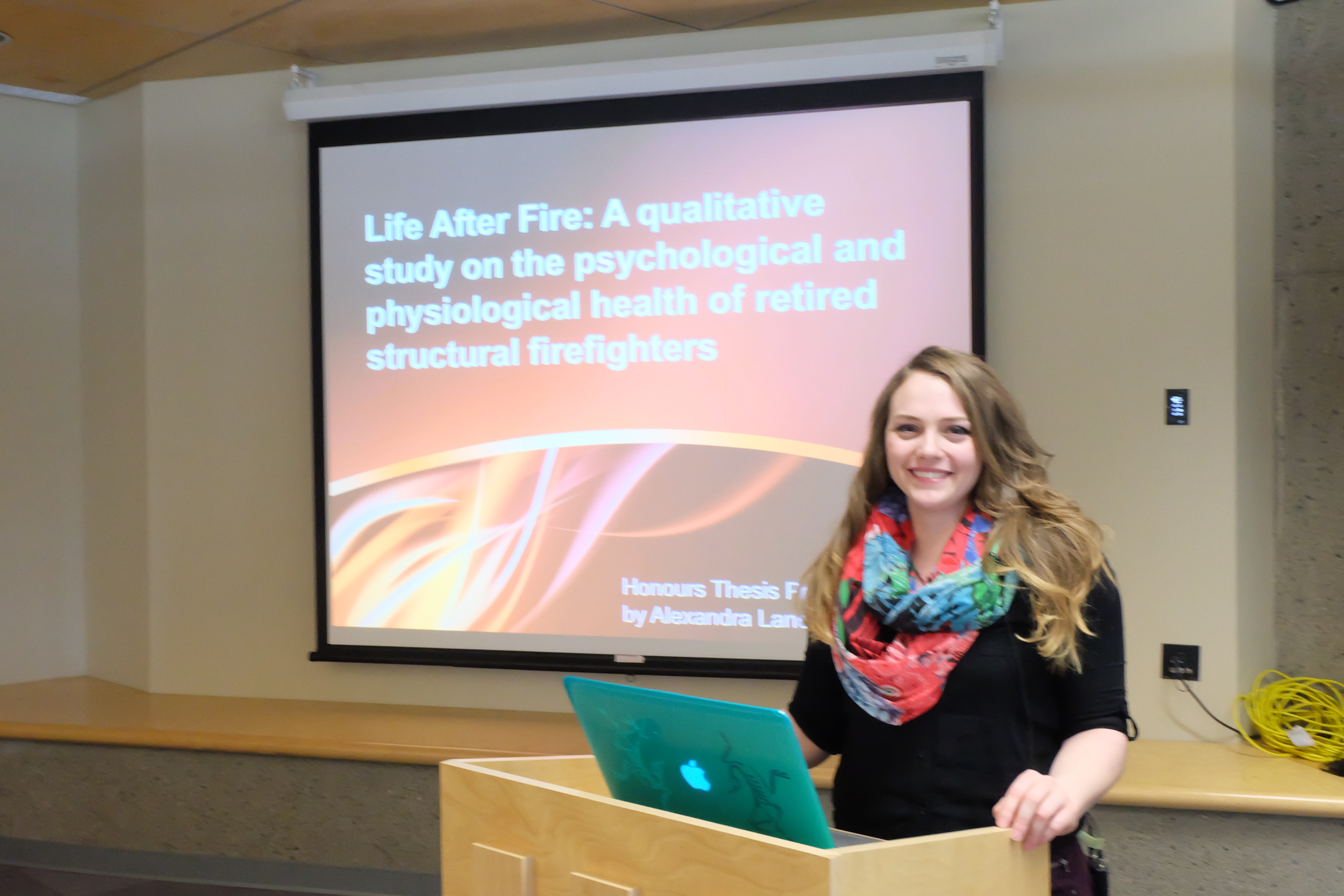 Alexandra Lane presentation 1: Life after fire: A qualitative study on the psychological and physiological health of retired structural firefighters