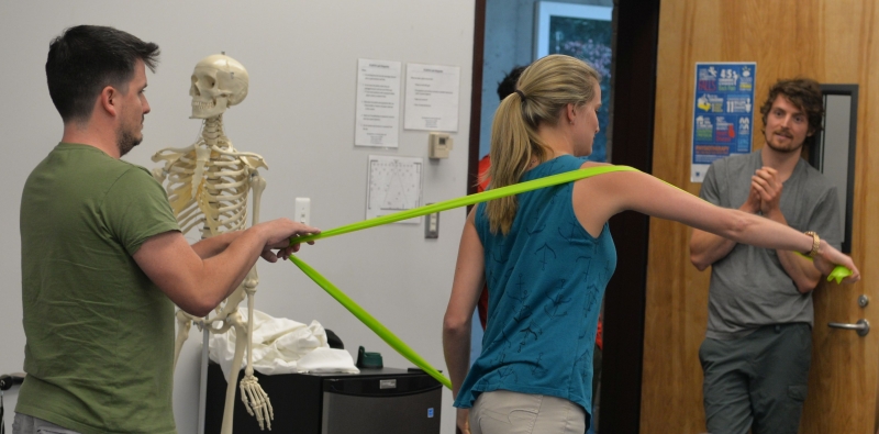 Physical therapy students at UNBC