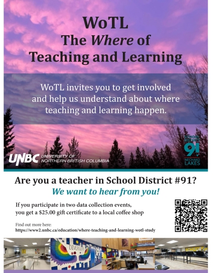 The Where of Teaching and Learning SD #91 Teacher Recruitment Poster