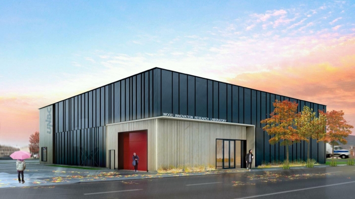 Rendering of Wood Innovation Research Lab