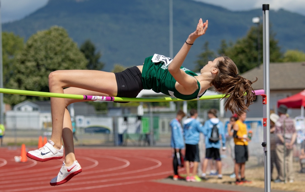 BC Summer Games athlete competing in the high jump