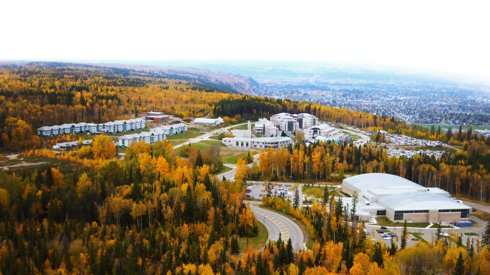 UNBC Prince George campus in the fall