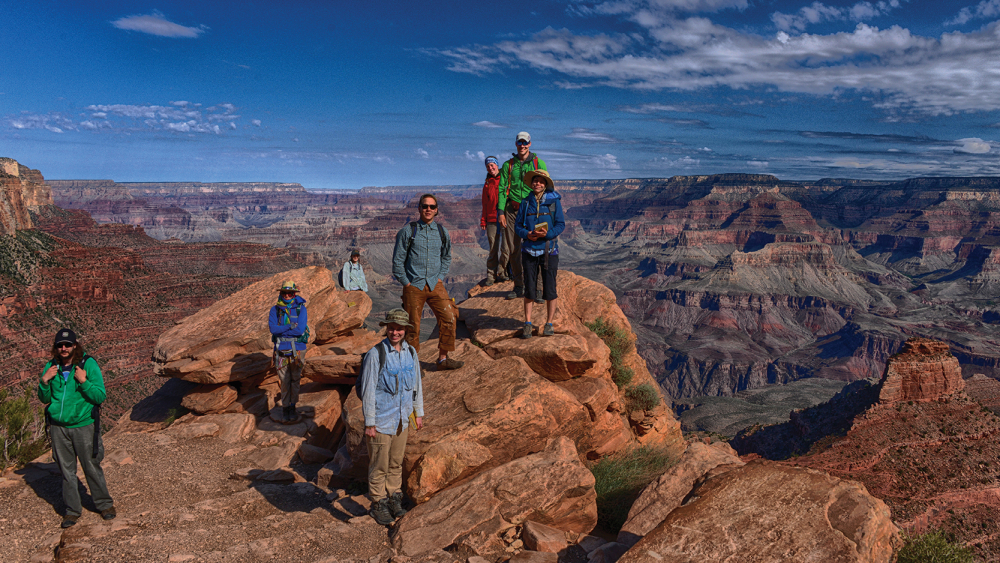 Students on the Grand Canyon