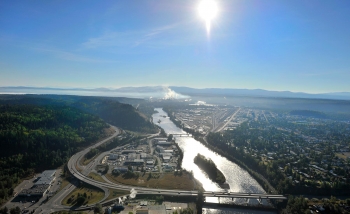Aerial view of City of Prince George