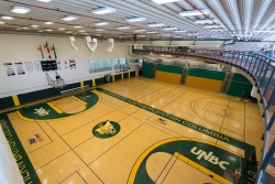 Aerial view of the Northern Sport Centre gymnasium