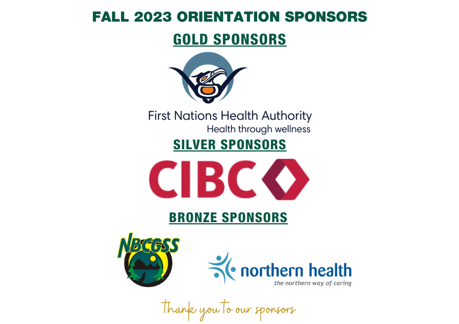 Sponsor logos from First Nations Health Authority, CIBC, NBCGSS and Northern Health
