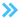 a blue double arrow