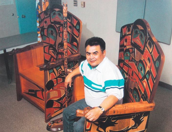 Ron Sebastian with the Ceremonial Chairs