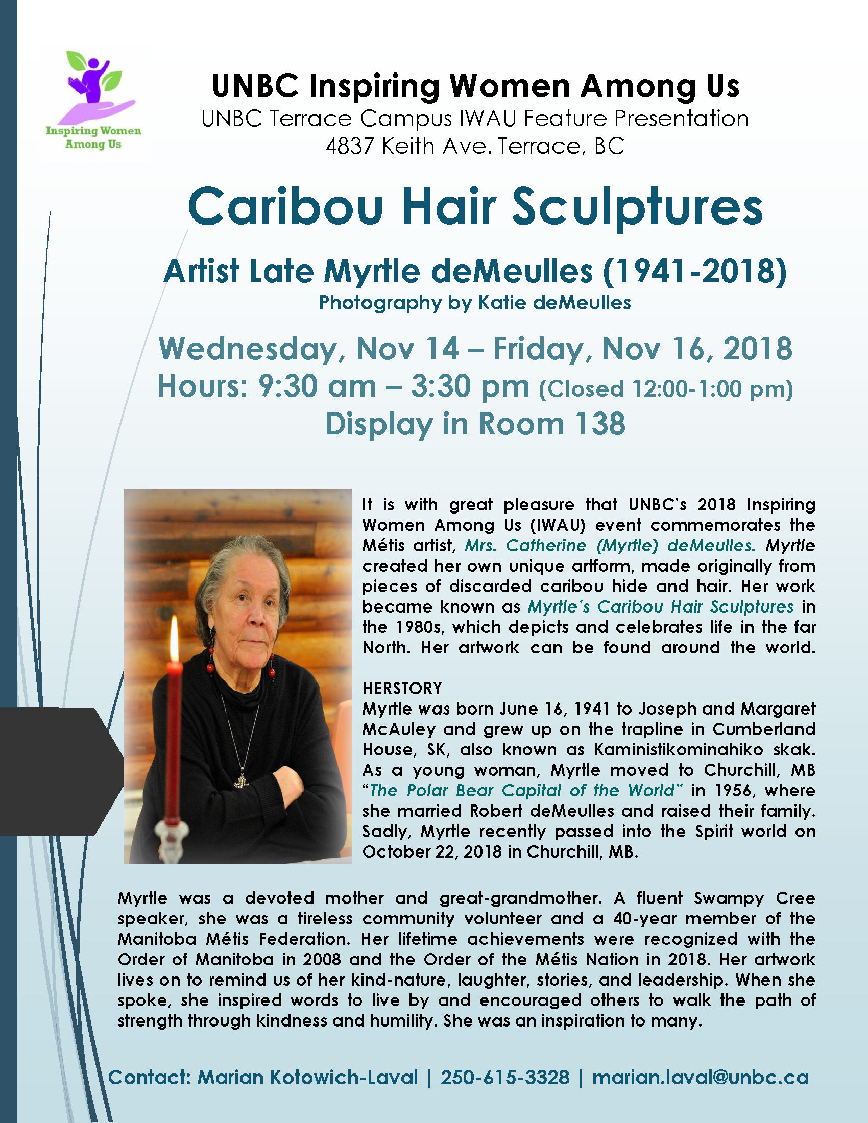 Caribou Hair Scultpures by the late Myrtle deMeulles
