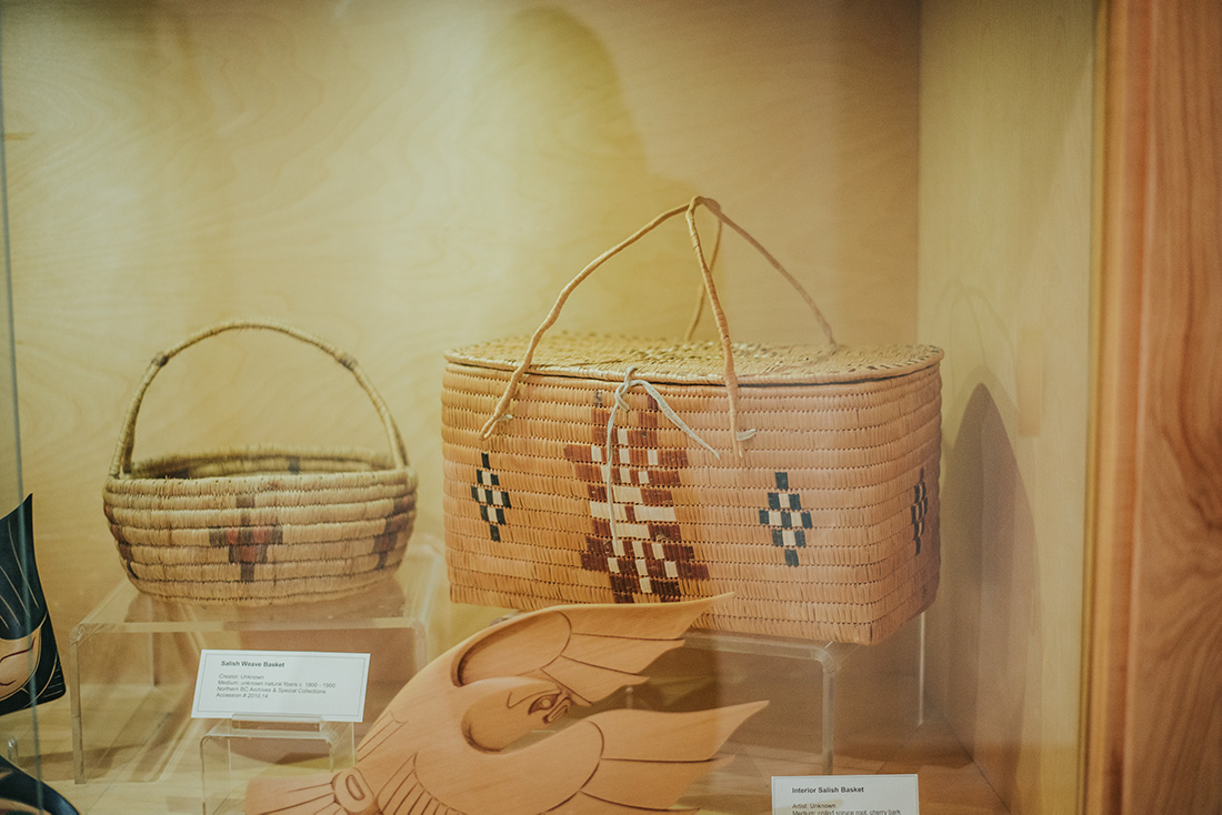 Salish Weave Basket and Interior Salish Basket