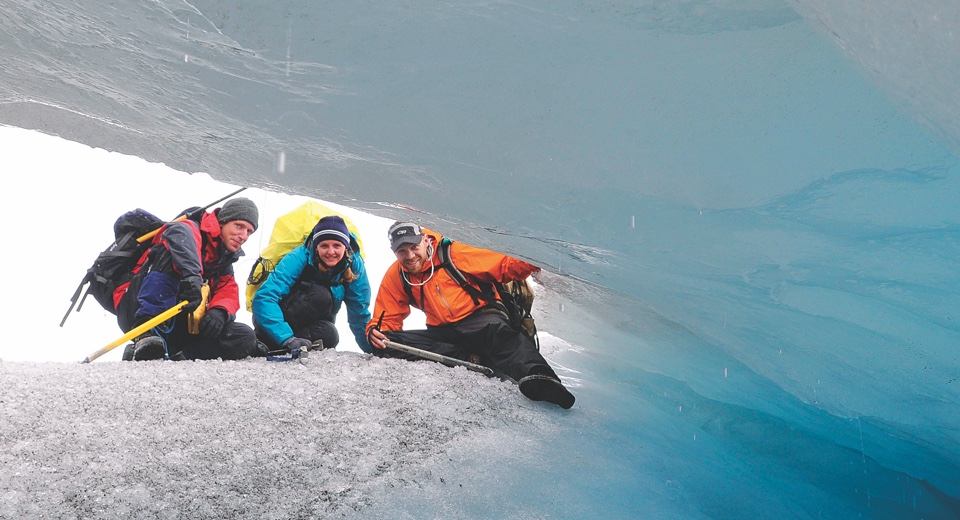 UNBC Students studying glaciers