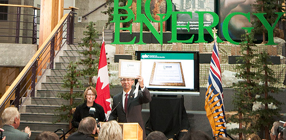 Announcement of the top campus sustainability award in North America.