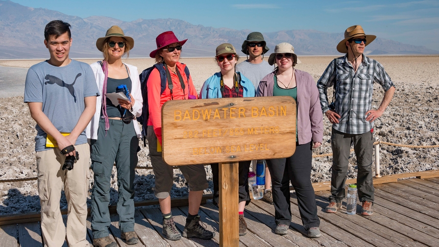 Students in the Death Valley 2018 Field School