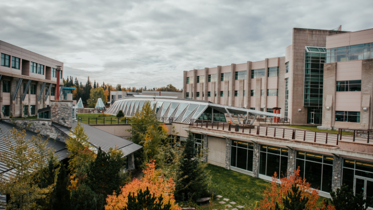 Fall colours at the Prince George campus.