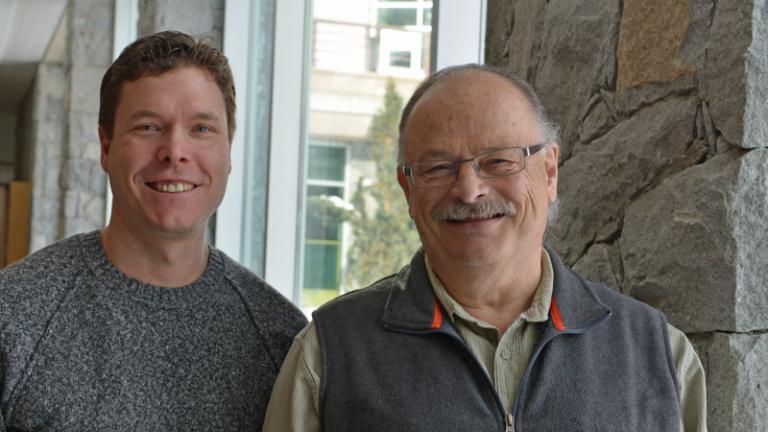Dr. Travis Holyk, Carrier Sekani Family Services and Dr. Henry Harder, UNBC 