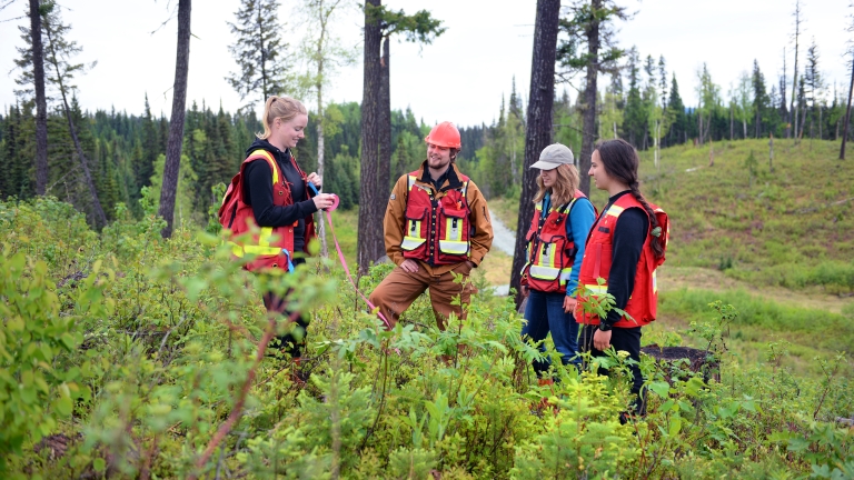 Forest Ecology and Management students in the field 