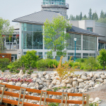 The UNBC Dining Hall from the gardens