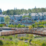UNBC campus from the gardens