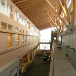 The atrium of the Northern Health Sciences Centre.