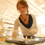 Student participating in research in one of UNBC's labs.