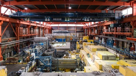 Equipment inside one of the halls at TRIUMF